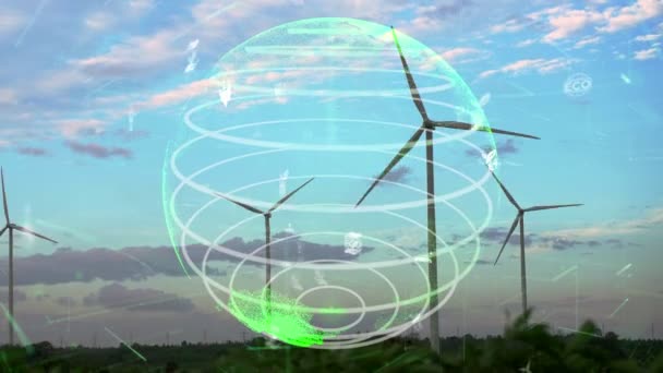 Milieubeschermingstechnologie en wereldwijde duurzame ESG door schone energie en elektriciteit uit hernieuwbare natuurlijke hulpbronnen - Video
