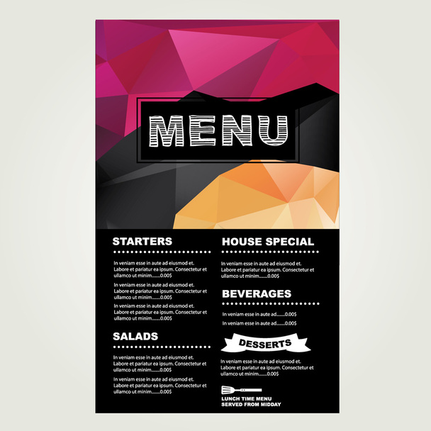 Restaurant café menu, sjabloonontwerp - Vector, afbeelding