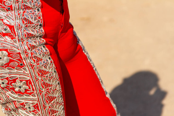 typical bullfighter costume in a bullfight - Photo, Image