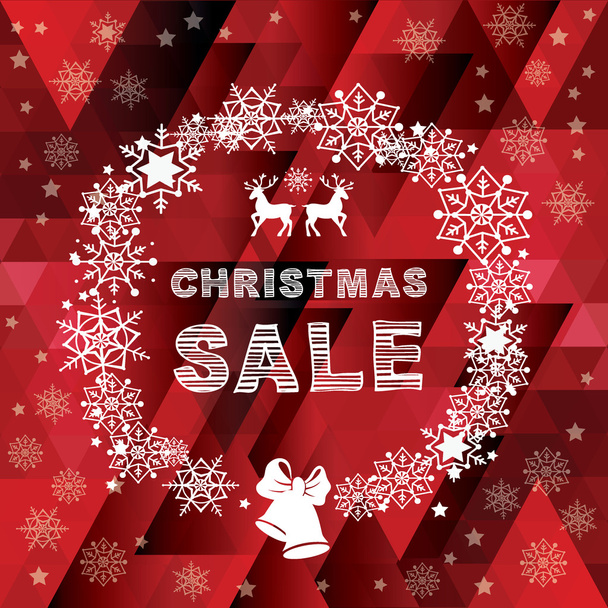 Kerst verkoop poster - Vector, afbeelding