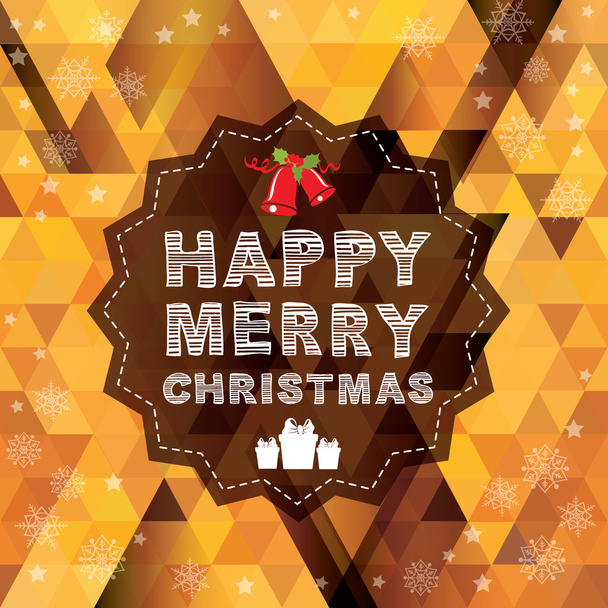 Feliz cartel de Navidad - Vector, imagen