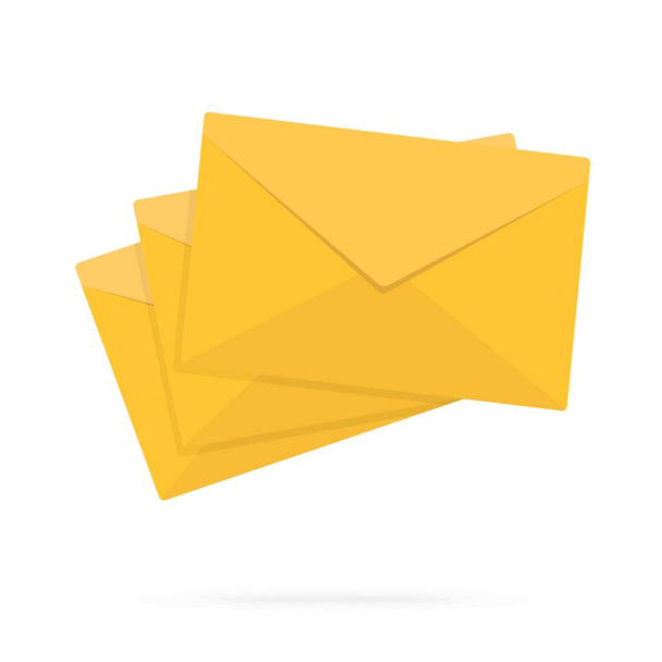New message or email. Computer with mail icon isolated on background. Flat icon . Vector stock illustration - Foto, Imagem