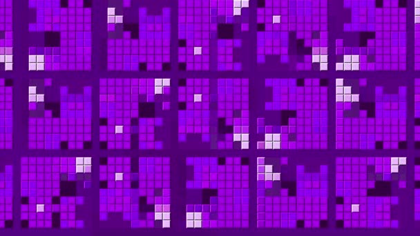 Φόντο με φωτεινό μοτίβο pixel αλλάζει σε τετράγωνα. Κίνηση. Κομψό μοτίβο pixel κινείται σε τετράγωνα. Τετράγωνα με αλλαγή πολύχρωμων εικονοστοιχείων. - Πλάνα, βίντεο