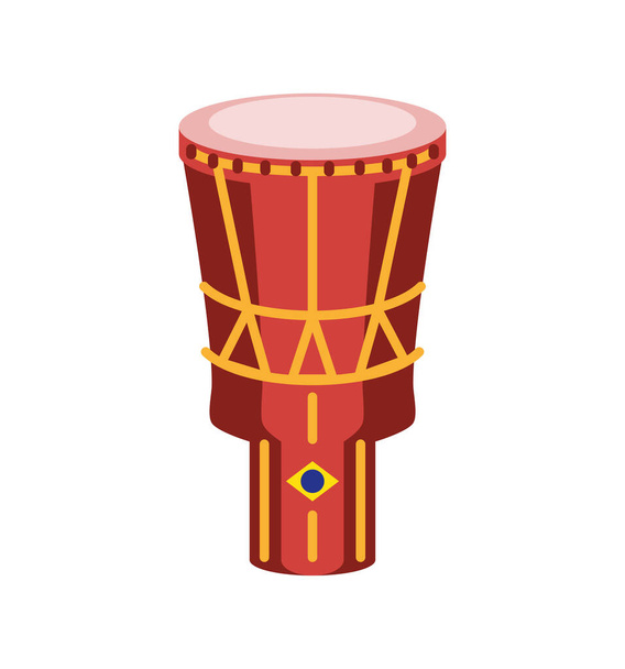 djembe tambour instrument icône isolé - Vecteur, image