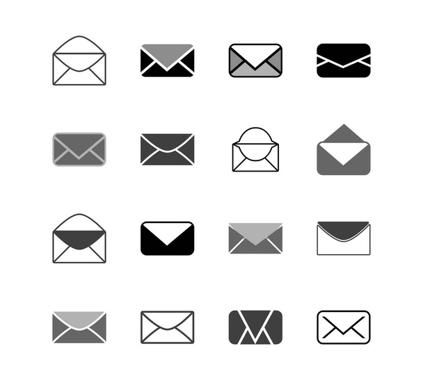 Envelope Mail icon Flat design style. Direct message, sms symbol for your web site design, logo, app, UI - vector illustration - Vector, imagen