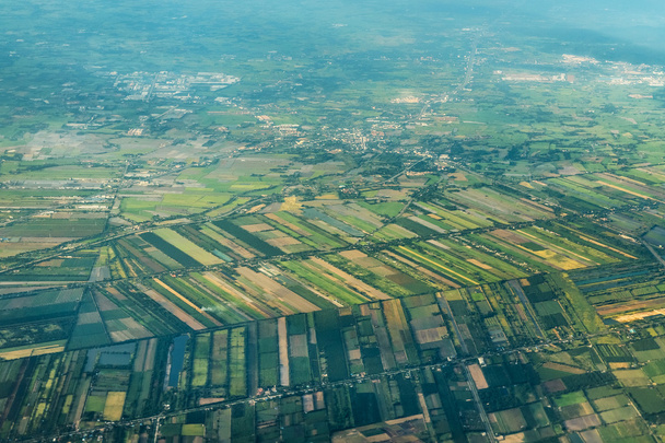 Légi felvétel a Bangkok külvárosi táj - Fotó, kép