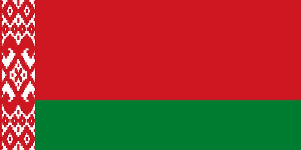 Η εθνική σημαία του κόσμου, Λευκορωσία - Διάνυσμα, εικόνα