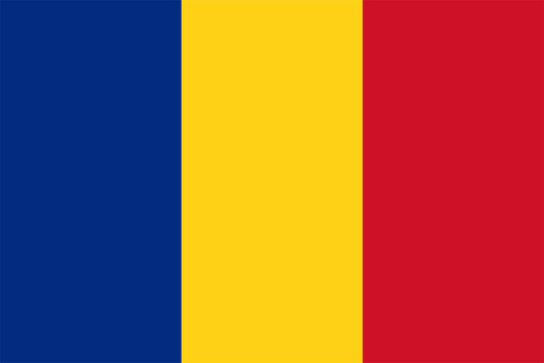 Flaga świata, Rumunia - Wektor, obraz