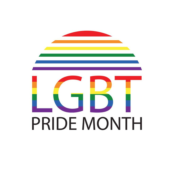 LGBT Pride Month.Lesbian Gay Bisexual Transgender. Rainbow LGBT - Vector, imagen