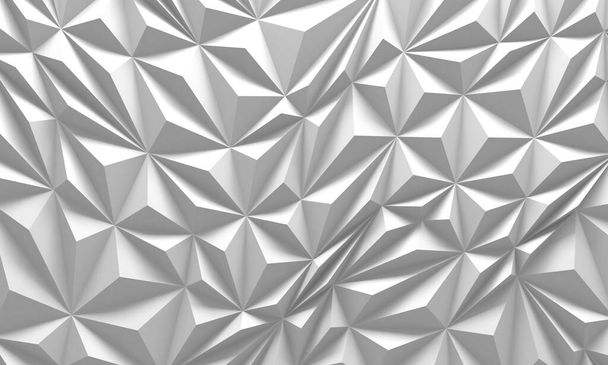 White Geometric Poligon Abstract Background. 3d Render - Fotoğraf, Görsel