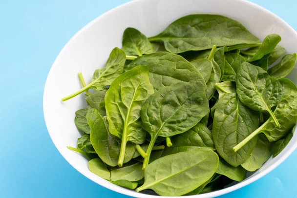 Spinach leaves on white background. - Photo, Image
