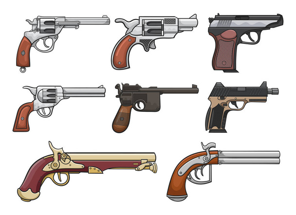 Desenho vetorial de pistola ilustração isolada sobre fundo branco - Vetor, Imagem