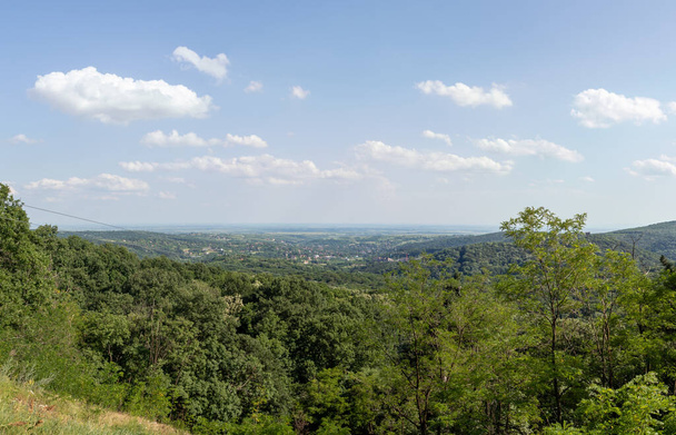 Краєвид Змаевац розташований у національному парку Фруска-Гора, панорама пагорбів і луків у Сербії. - Фото, зображення