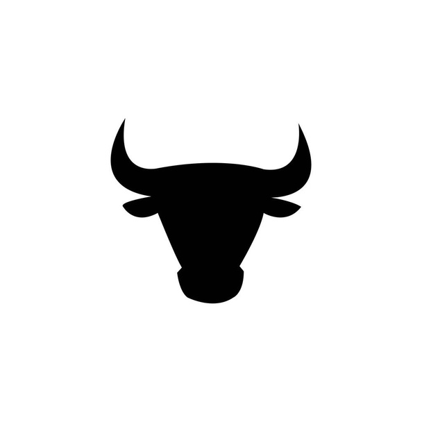 modelo de design de vetor de logotipo de ícone de touro - Vetor, Imagem