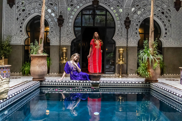 Upea malli aiheuttaa sisällä kotiympäristössä Medina, Marokko, Afrikka - Valokuva, kuva