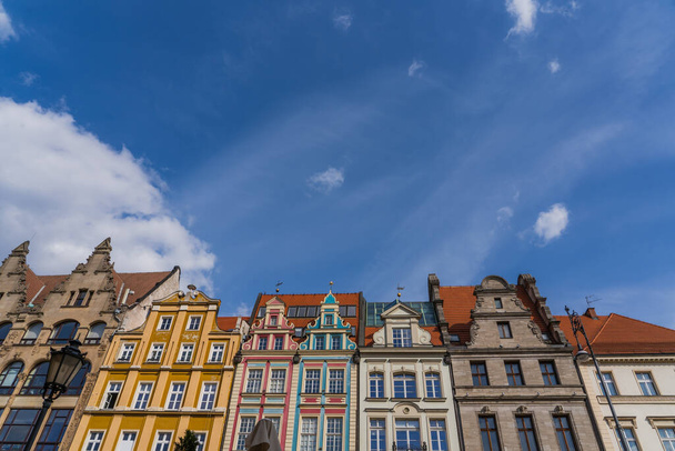Low angle view of buildings on Market Square in Wroclaw - Foto, immagini