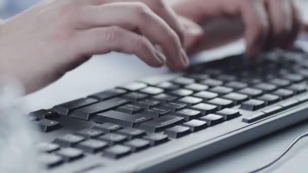 Typing on Dark Keyboard. Close-Up - Footage, Video