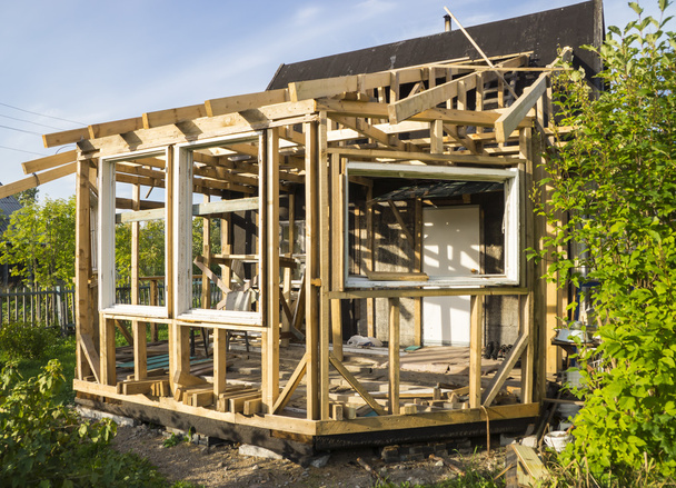 Wooden house under construction - Photo, Image