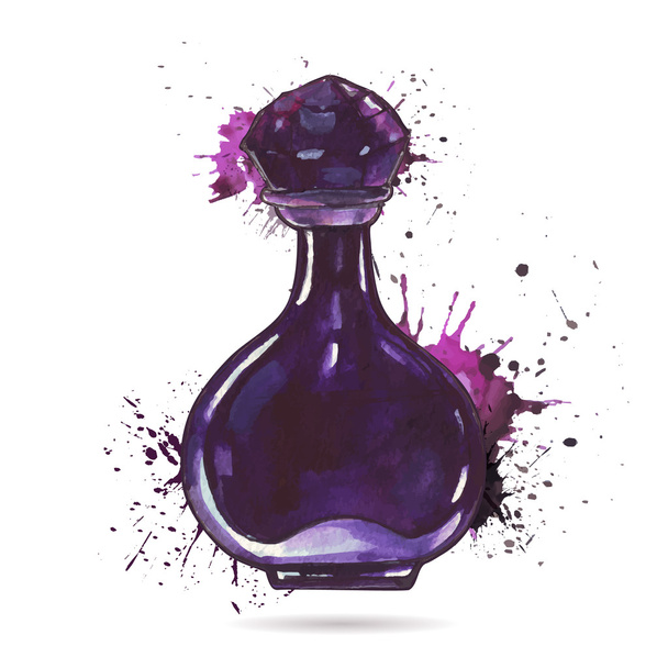 Beautiful perfume bottle. - Vector, Imagen