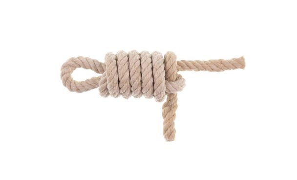 rope marine knot isolated on white background - 写真・画像
