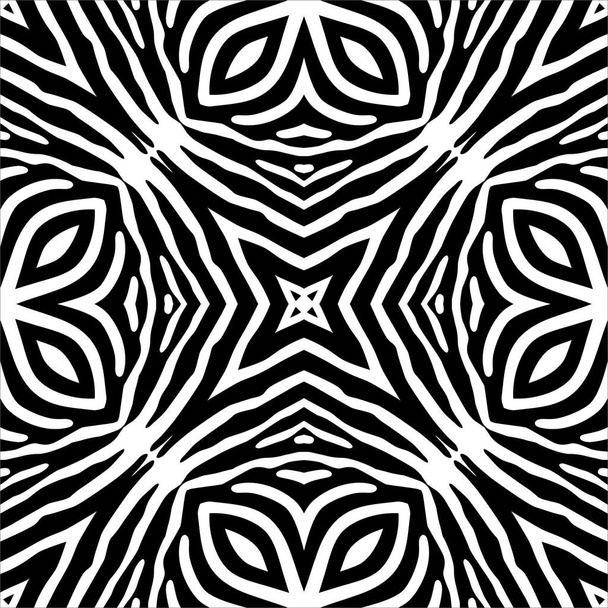 Black-White Stripes Lines Motifs Path Inspired by Zebra. Украшения для интерьера, наружного, коврового покрытия, текстиля, одежды, ткани, шелка, плитки, пластика, бумаги, обертывания, обоев, подушки и любого фона. Векторная миграция - Вектор,изображение
