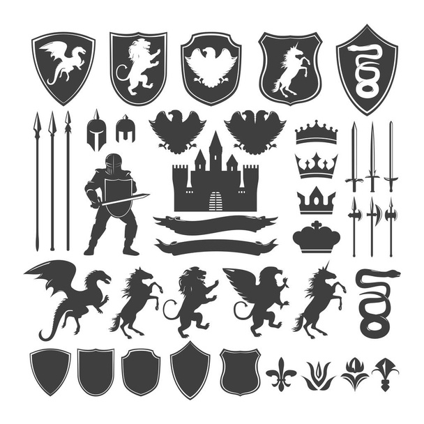 Knight warrior themed vector design - Vettoriali, immagini