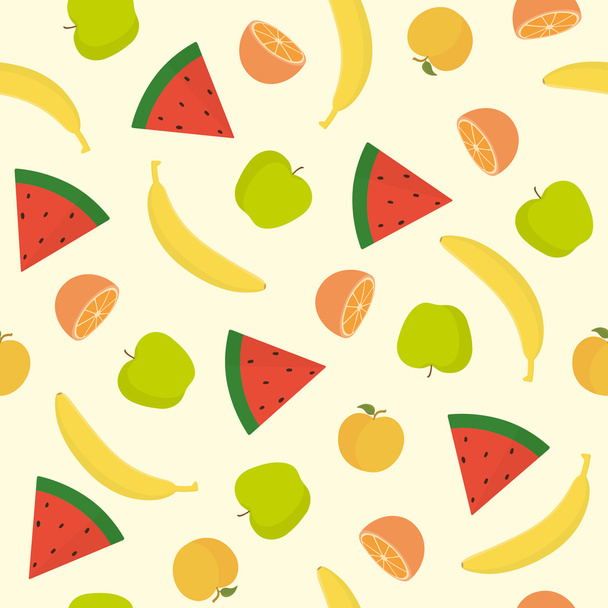 Bright fruit seamless pattern - Vector, imagen