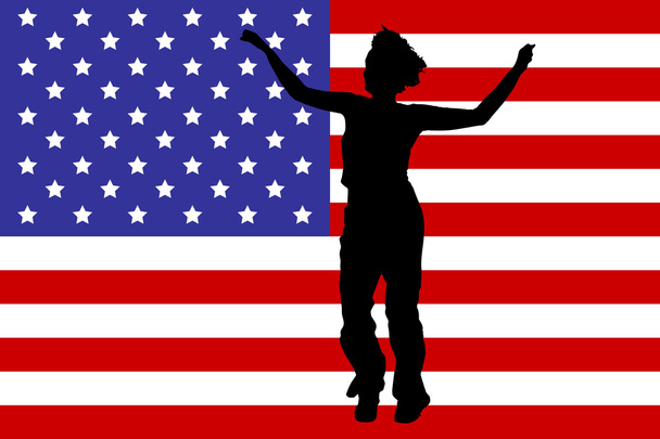 Bandiera americana. - Vettoriali, immagini