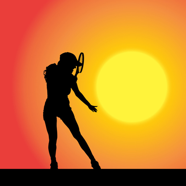Vector silhouette of the woman. - Vector, Image