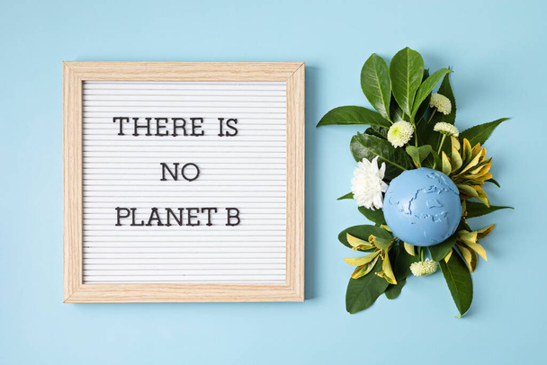 Letter board with text there is no planet b. Save the planet idea. International Mother Earth Day. Environmental problems and protection. Caring for Nature - Photo, Image