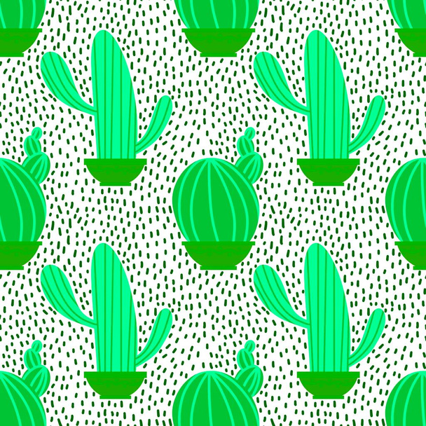 Summer seamless cactus pattern for fabrics and textiles and packaging and gifts and cards and linens and kids and wrapping paper. High quality photo - Фото, зображення