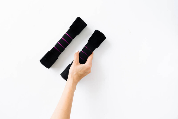 Flat lay sport, Concept fitness and healthy  - 写真・画像
