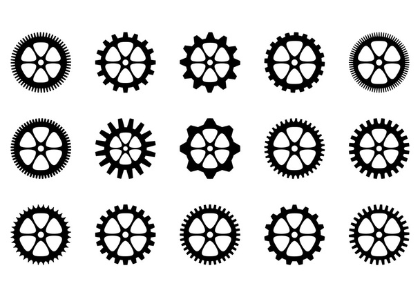 gear collection machine gear - Vector, Image