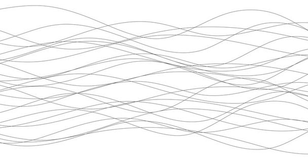 Ручные линии. Абстрактный рисунок волны простой, гладкий рисунок, веб-дизайн, поздравительная открытка, текстиль, технологический фон, векторная иллюстрация Eps 10 - Вектор,изображение
