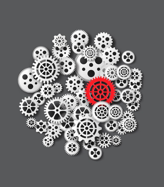 gearwheel mechanism background. Vector illustration - Vector, Image