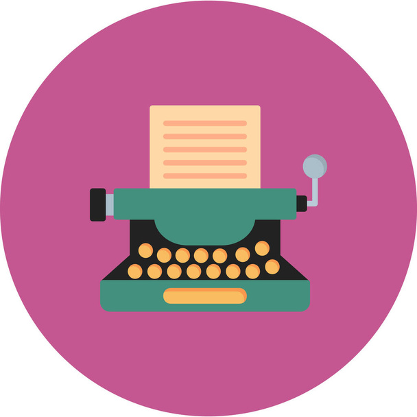 Máquina de escrever. ilustração do vetor do ícone web  - Vetor, Imagem
