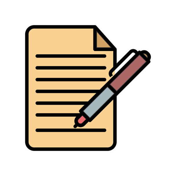 note and pen  vector illustration - Vector, Image