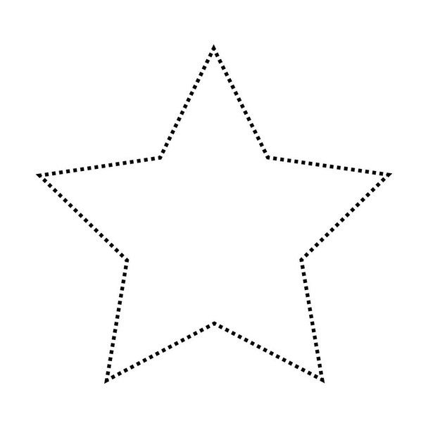 Sternform gepunktetes Symbol-Vektor-Symbol für kreatives Grafikdesign ui-Element in einer Piktogramm-Illustration - Vektor, Bild