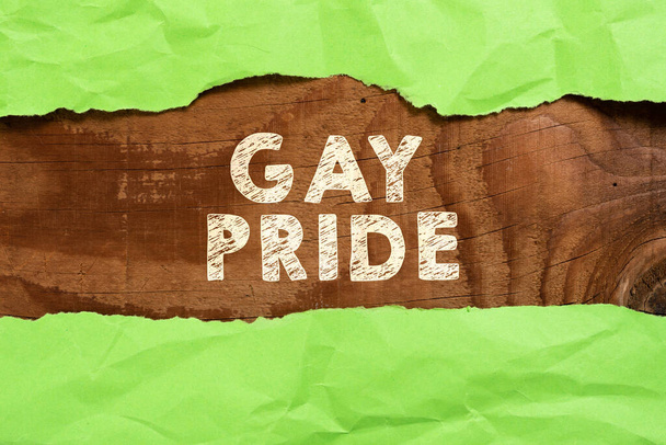 Texto que presenta Orgullo Gay, Foto conceptual Dignidad de un idividual que pertenece a un hombre o -48283 - Foto, imagen