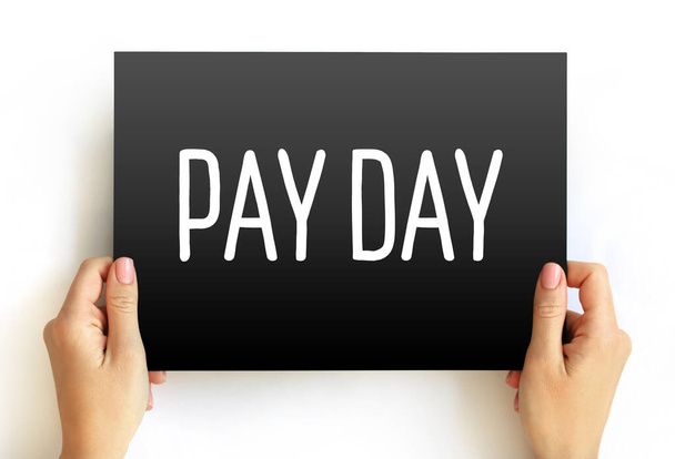 Pay Day text quote on card, concept background - Foto, Bild