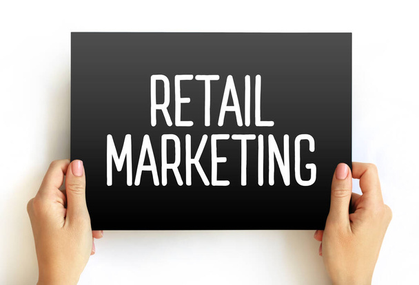 Retail Marketing tekst citaat op kaart, business concept achtergrond - Foto, afbeelding