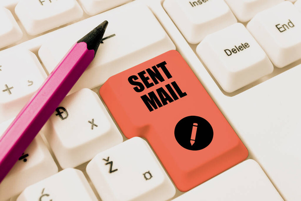 Inspiration montrant le signe Envoyé Mail, Internet Concept Événement où une lettre à prendre quelque part ou va au récepteur -49018 - Photo, image