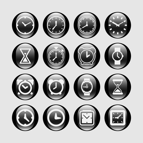 Iconos del reloj
 - Vector, Imagen