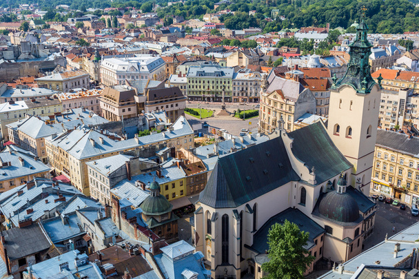 Lviv bird's-eye view - Фото, зображення
