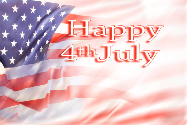 Bandiera americana. Buon 4 luglio Giorno dell'Indipendenza - Foto, immagini