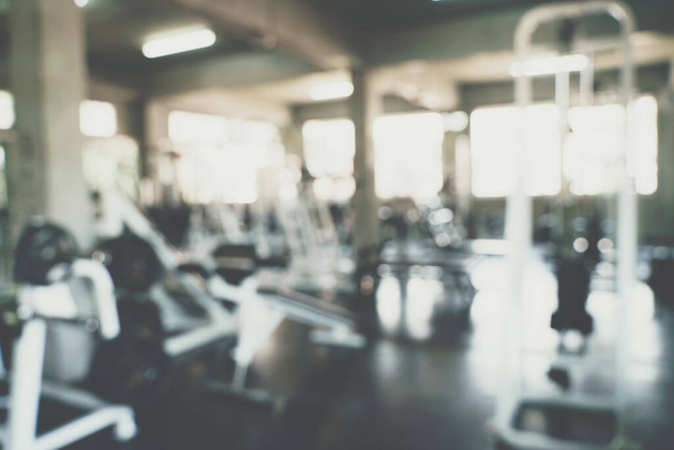 Abstract blurred empty fitness sport gym indoor fitness room - Fotoğraf, Görsel