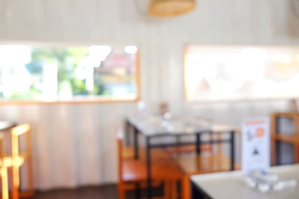 Αφηρημένη θολή εσωτερική άδειο εστιατόριο ρετρό στυλ τροφίμων και ποτών φόντο - Φωτογραφία, εικόνα