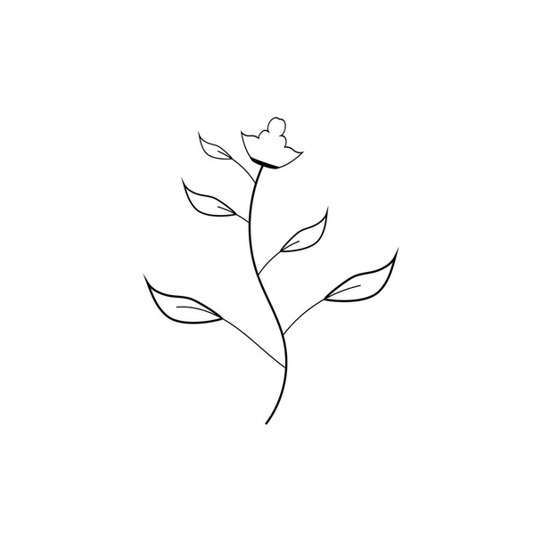 Beauty florist vector icon design template - Вектор,изображение