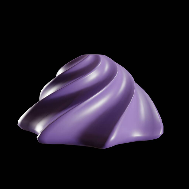 Purple sweet meringue. 3d rendering. - Foto, afbeelding