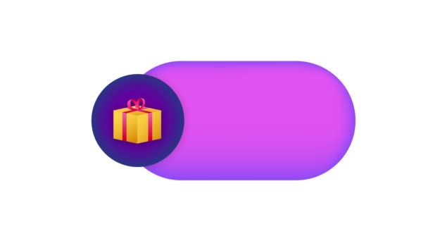 Gift box icon design template. Giveaway. Typography design. Post box. Winner banner. Motion graphics . - Footage, Video